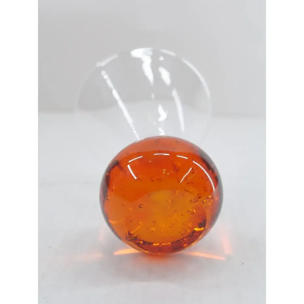 Vintage E Cointreau Martini Cocktail Glass Orange Bubble Ball